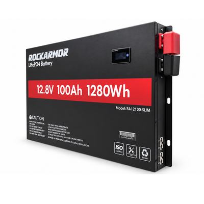 100ah Lithium Battery - Slimline Rockarmor 4x4