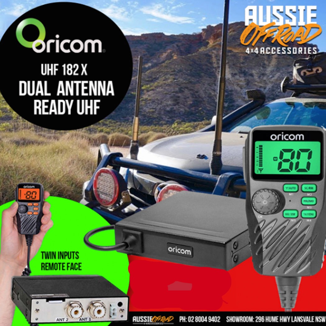 UHF182X Dual Antenna 5 Watt UHF CB Radio Aussie Offroad 4x4