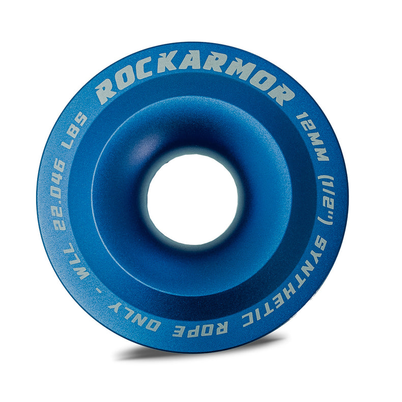 120mm | 12mm Winch Rope / Soft Shackle Blue Ring Pulley | Rockarmor 4x4