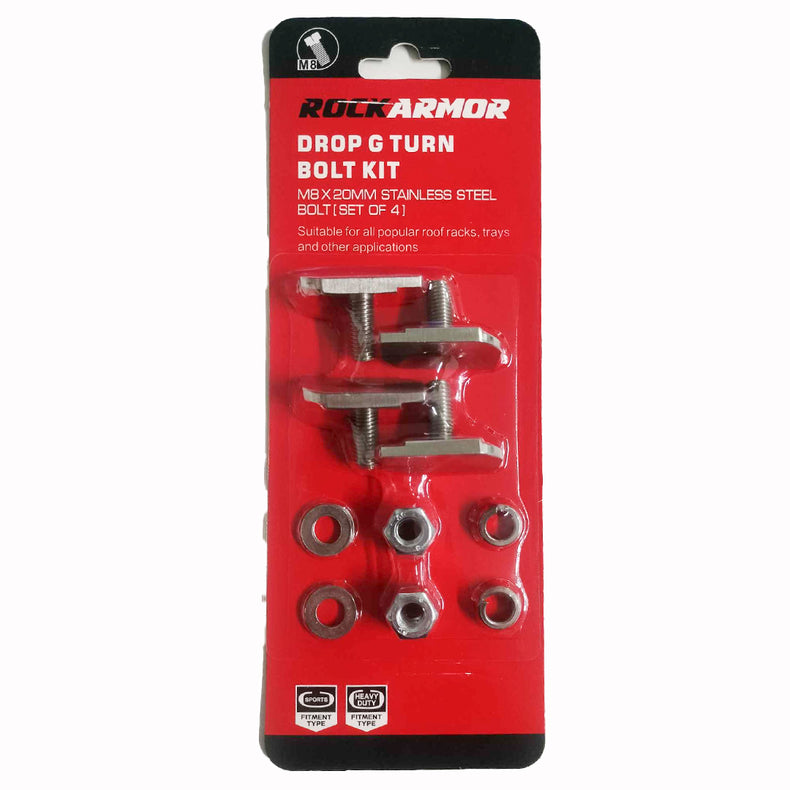 Drop G Turn Bolt Kit | Roof Rack Channel Accessories Mounting Kit