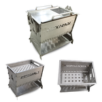 Rockarmor Camp Fire Pit & Grille Plate - 3mm Stainless Steel - (Silver)