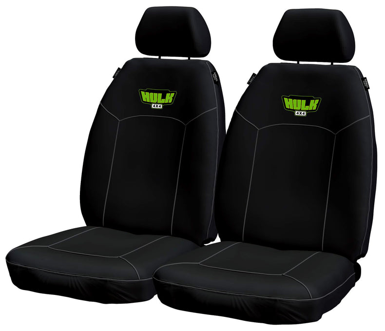 Universal Heavy Duty Canvas Seat Covers | Front | BLACK