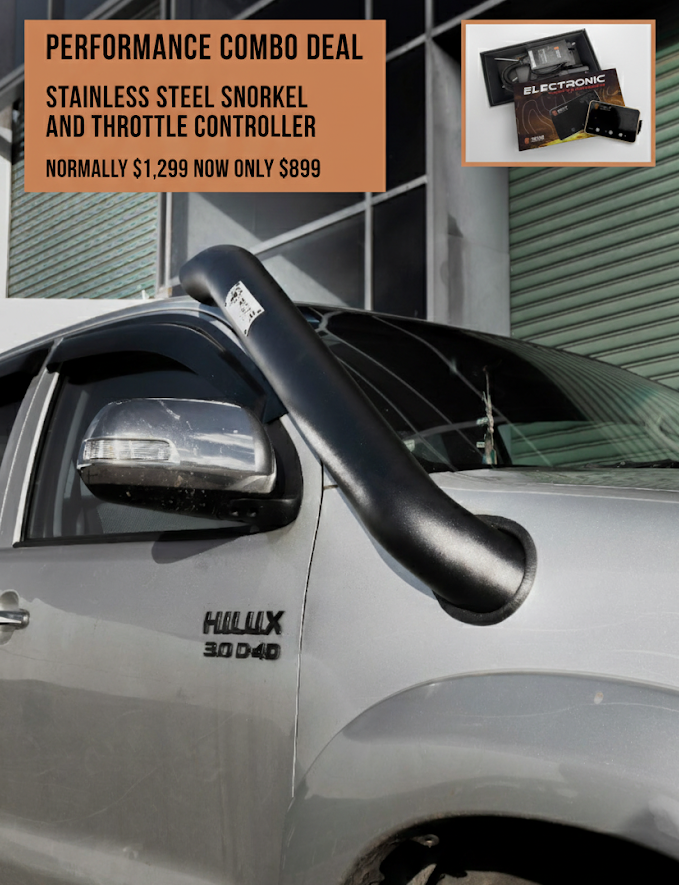 Toyota Hilux N70 Snorkel + Throttle Controller Combo (2005–2015) | $899 Stainless Steel 4x4 Upgrade – ROAR 4x4 Australia