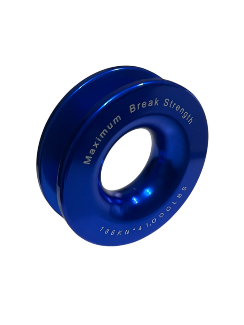 18,000kg 100mm | Winch Rope Soft Shackle Ring Pulley | Blue | Rockarmor