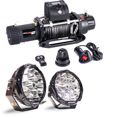 Rockarmor 12,000lbs Winch + R85 LED 8.5