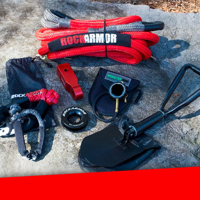Rockarmor Light Weight Pro Recovery Kit - HD 13,000kg Rope