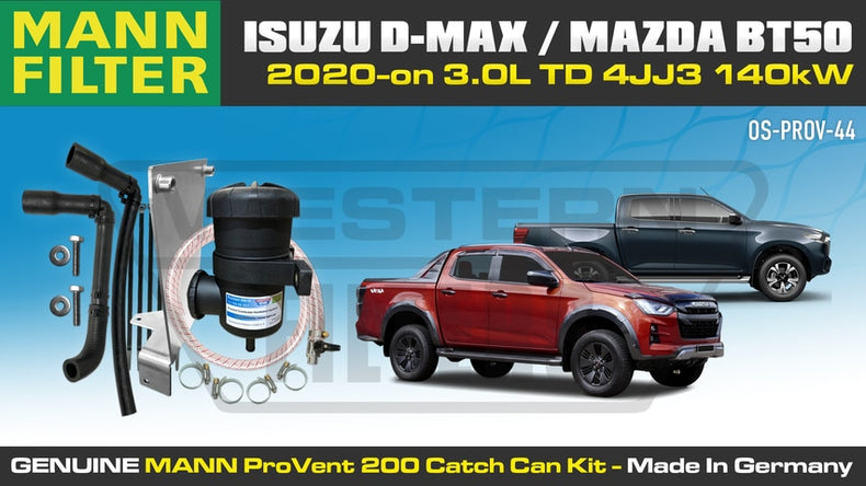 Isuzu D-Max & Mazda BT50 | 08/2020-on 3.0L TD 4JJ3 140kW | Mann Provent Oil Catch Can Kit | OS-PROV-44
