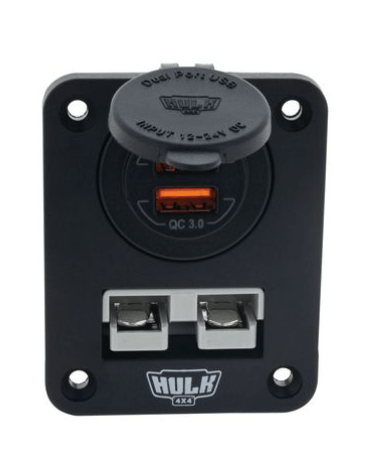Hulk 4X4 Double Flush Mount Housing 50A Anderson Style Plug (HU7006B)