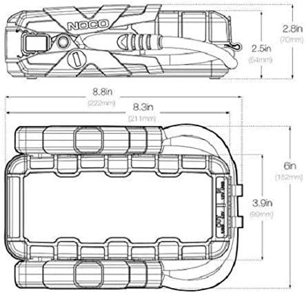 NOCO Boost HD GB70 2000 Amp 12-Volt UltraSafe Portable Lithium Car Battery Booster Jump Starter Power Pack for Up to 8-Liter Petrol and 6-Liter Diesel Engines