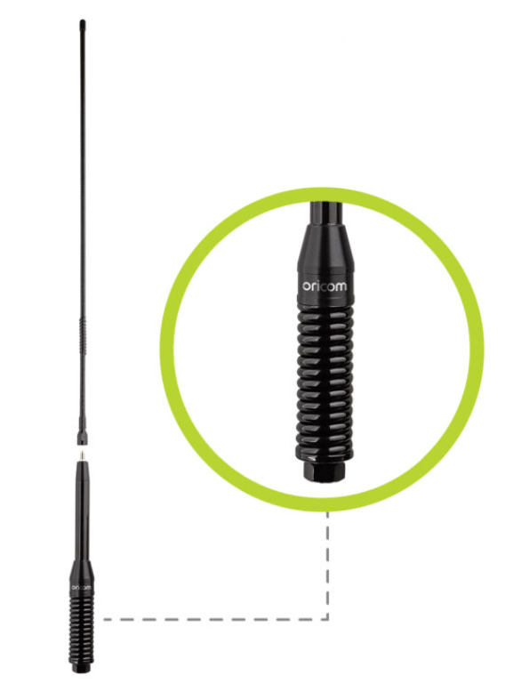 ANU240 6.5dBi UHF CB Antenna with Parallel Spring Base