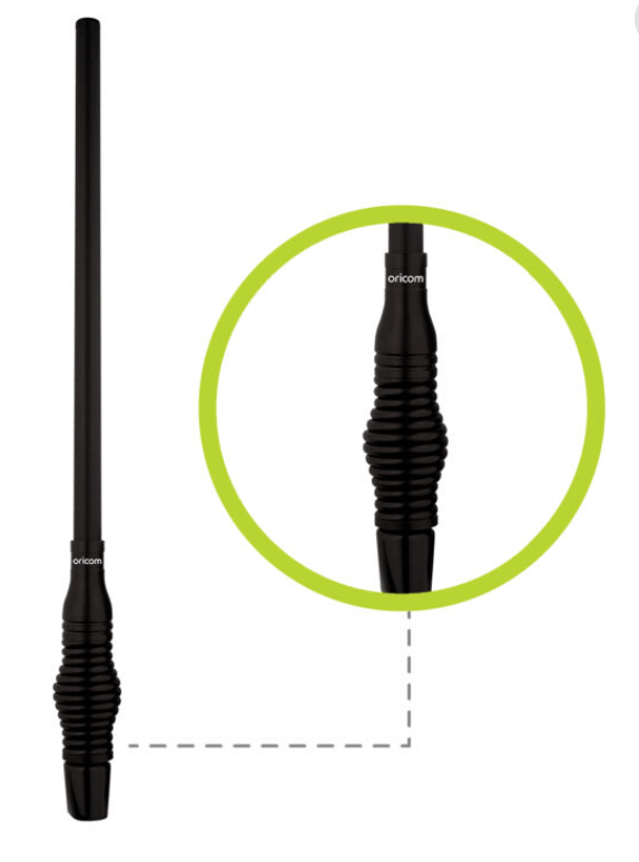 ANU930 3dBi UHF CB Fibreglass Radome Antenna With Heavy Duty Spring Base