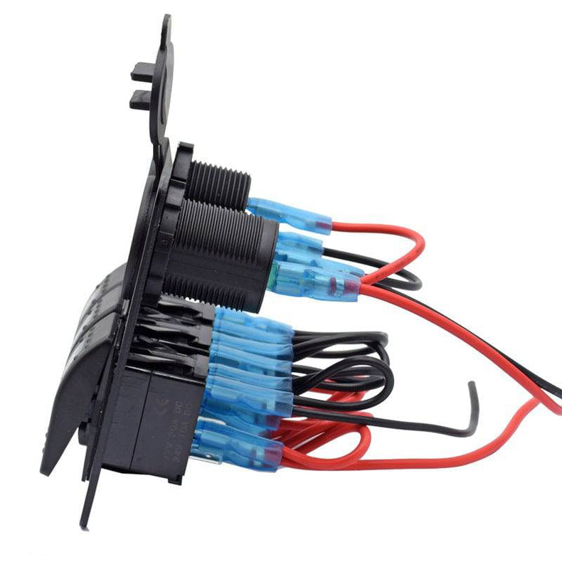 3 Gang Rocker 12v Switch Panel with LED Backlit