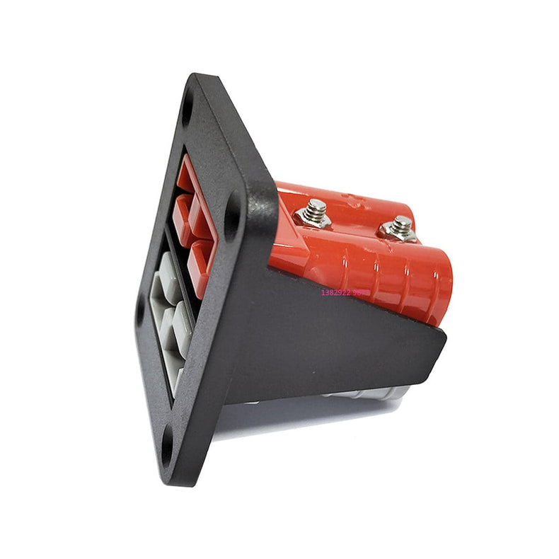 Dual 50A Anderson Flush mount 2 hole panel | Red Grey 50A Connector