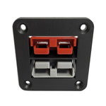 Dual 50A Anderson Flush mount 2 hole panel | Red Grey 50A Connector