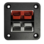 Dual 50A Anderson Flush mount 2 hole panel | Red Grey 50A Connector