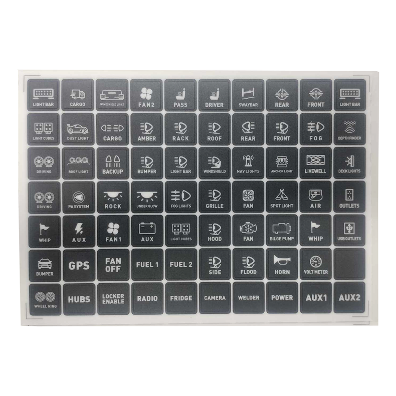 RGB SWITCH PANEL STICKERS
