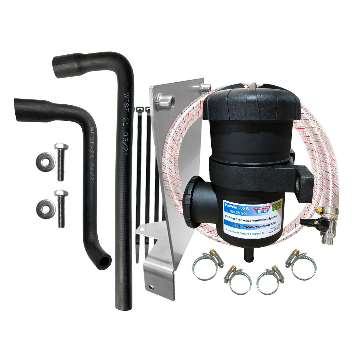Isuzu D-Max MU-X & Mazda BT50 aug2020-on 3.0L TD 4JJ3 140kW Mann+Hummel Provent Catch Can Kit OS-PROV-44