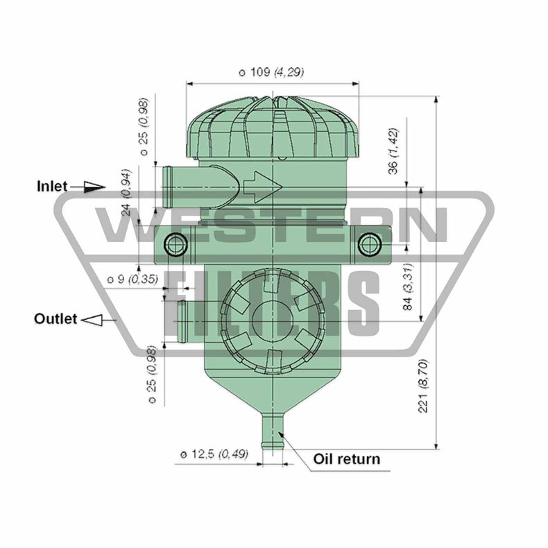 Toyota Prado (2009-2015) 3.0L KDJ150 155R Mann+Hummel ProVent Oil Catch Can Vehicle Specific Kit OS-PROV-07