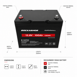 Rockarmor 100ah Lithium Battery Size Dimensions 