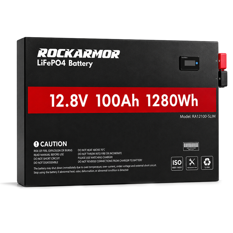 100ah Lithium Battery - Slimline Rockarmor 4x4