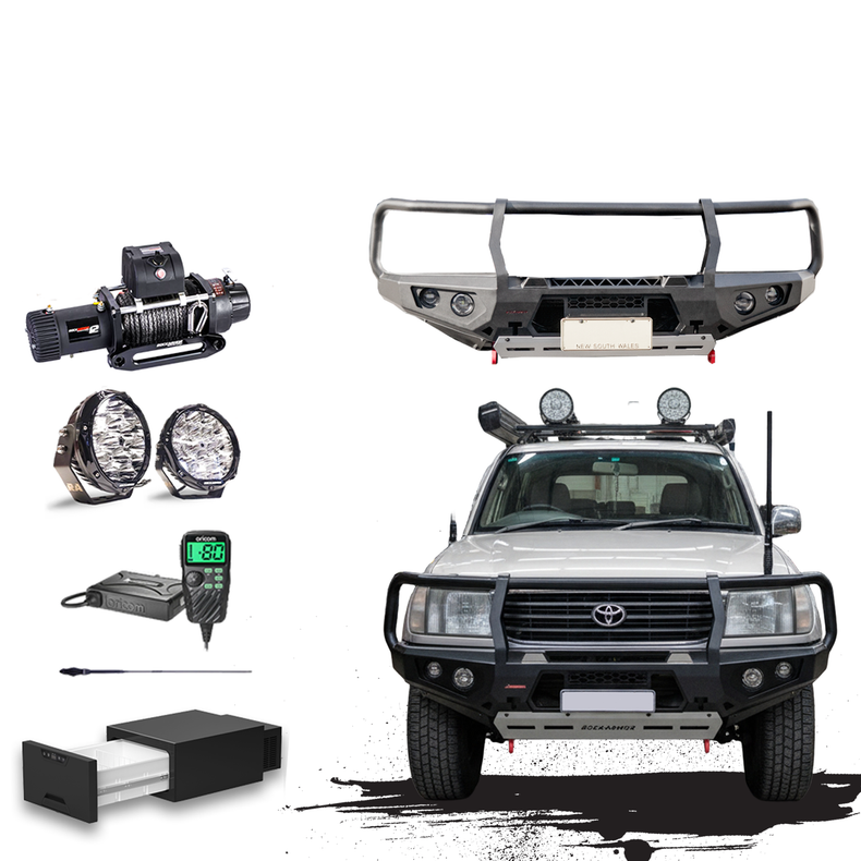 105 Series Touring Pack Suits: 105 Series Landcruiser  Bullbar, Winch, Lights, uhf + Free Fridge