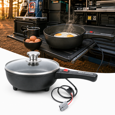 12V Frying Pan Non-Stick with Anderson Plug, 250W, 26cm