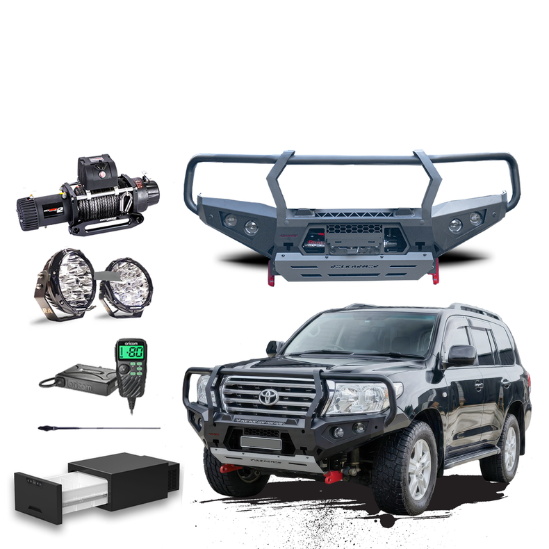 200 Series Touring Pack Suits:  200 Series Pre-Face Lift - Bullbar, Winch, Lights, uhf + Free Fridge