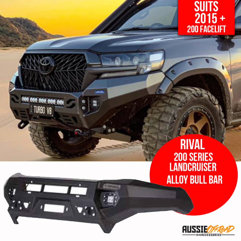 RIVAL Alloy Front Bumper Suits - Toyota Land Cruiser 200 Series (09/2015 - 2021)