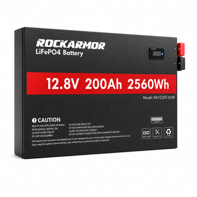 200AH Lithium Battery - Slimline Rockarmor 4x4