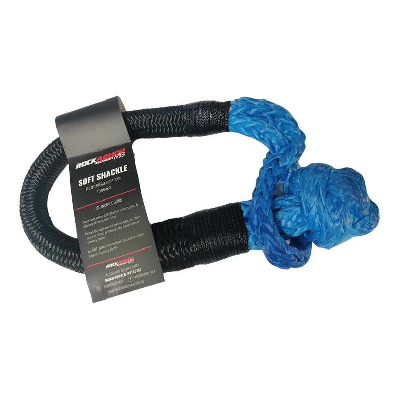 18,000KG RATED Blue SOFT SHACKLE (With Uhmpe Binding)