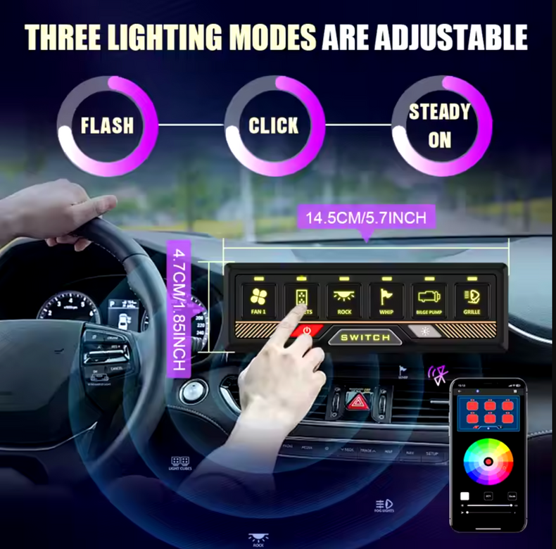 6 gang control panel