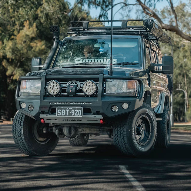 70 Series Touring Pack Suits: 76 / 78 / 79 Series Landcrusier - GT Bullbar, Winch, Lights, uhf + Free Fridge