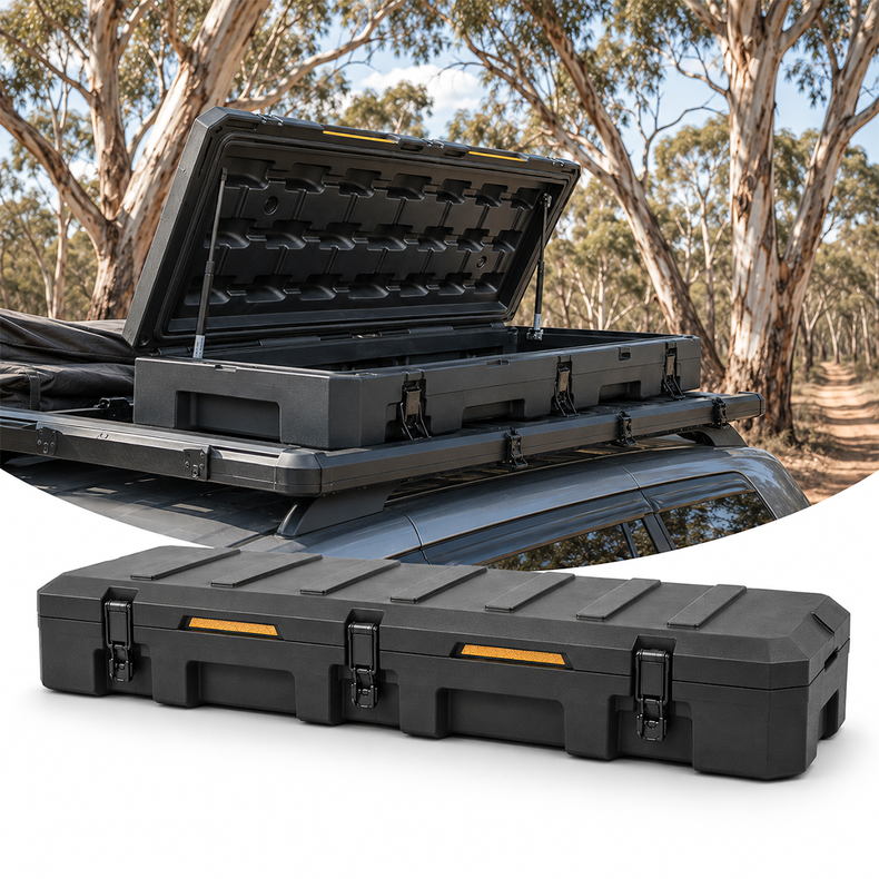 Slimline Camping Storage Box 75Litre with Gas Struts