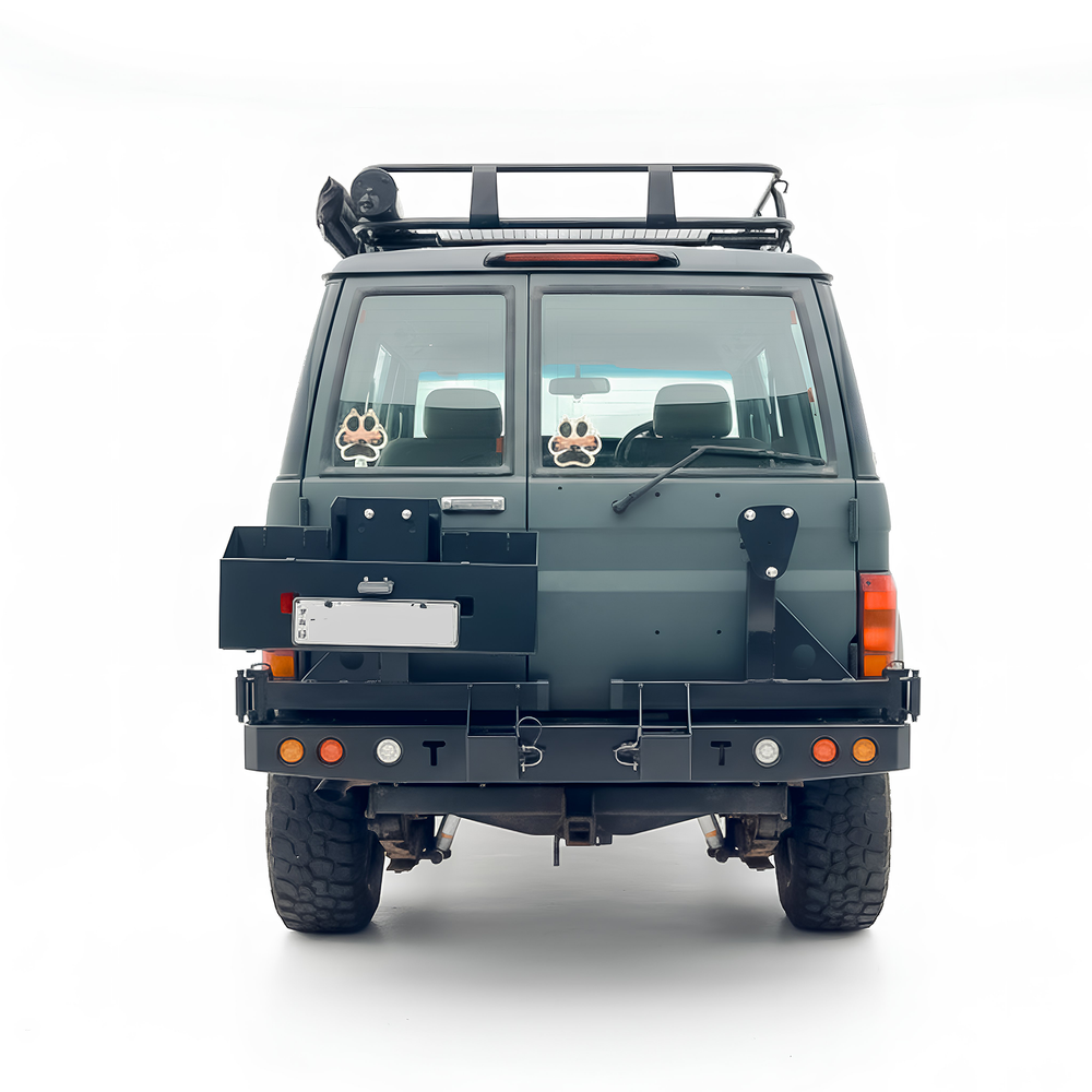 76 Series Landcruiser Rear Bar Rockarmor Spare wheel Carrier 
