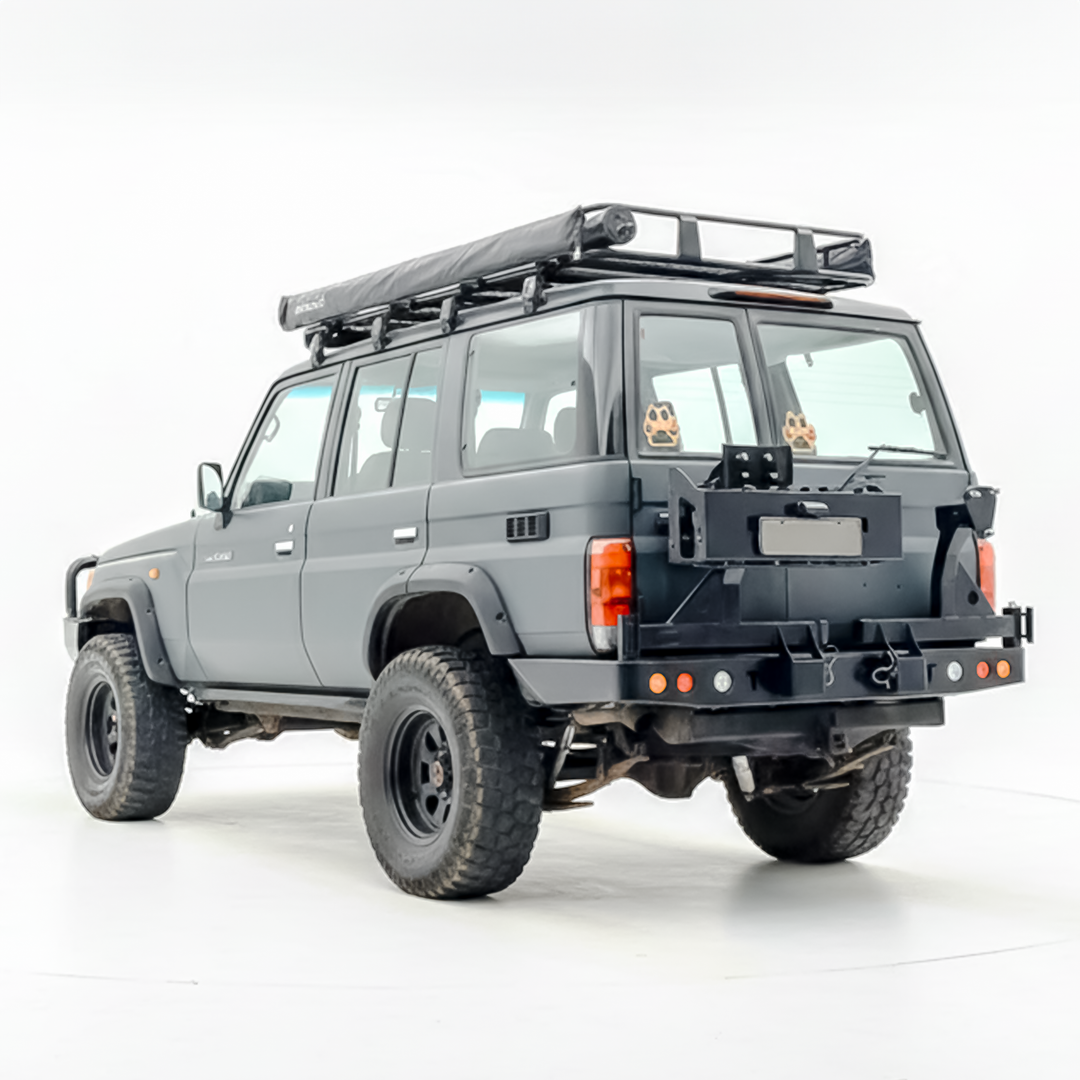 76 Series Landcruiser Rear Bar Rockarmor Spare wheel Carrier 