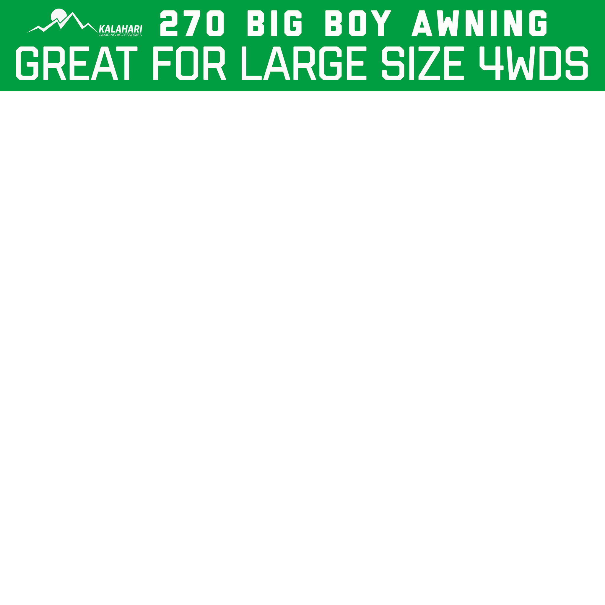 Special Overlay for 270 Awning Kalahari Big Boy Free Standing Built in LED Lighting