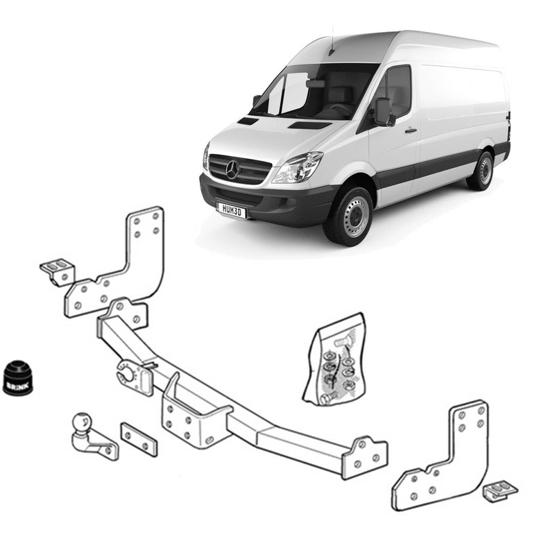 Brink Towbar for MERCEDES-BENZ SPRINTER 3-t (02/1995 - 05/2006), MERCEDES-BENZ Sprinter (02/1996 - on), MERCEDES-BENZ Sprinter (04/2000 - 05/2006), MERCEDES-BENZ SPRINTER 2-t (04/2000 - 05/2006), MERCEDES-BENZ SPRINTER 2-t (04/2000 - 05/2006),...