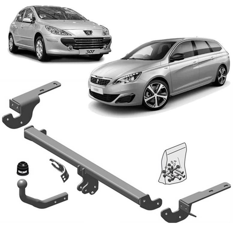 Brink Towbar for Peugeot 308 (09/2007 - 02/2011), Citroen C4 (11/2004 - 07/2011), Citroen C4 (11/2004 - 07/2011), Peugeot 307 (08/2000 - 08/2007)