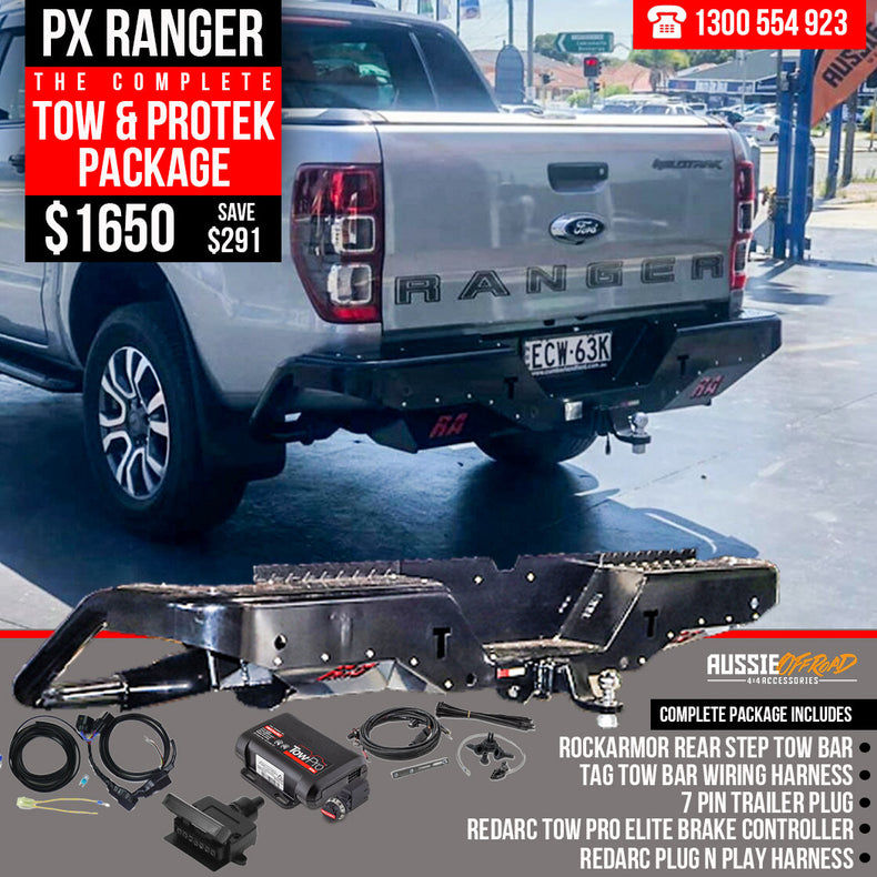 PX Ranger Rear Step Tow Bar - Combo Pack