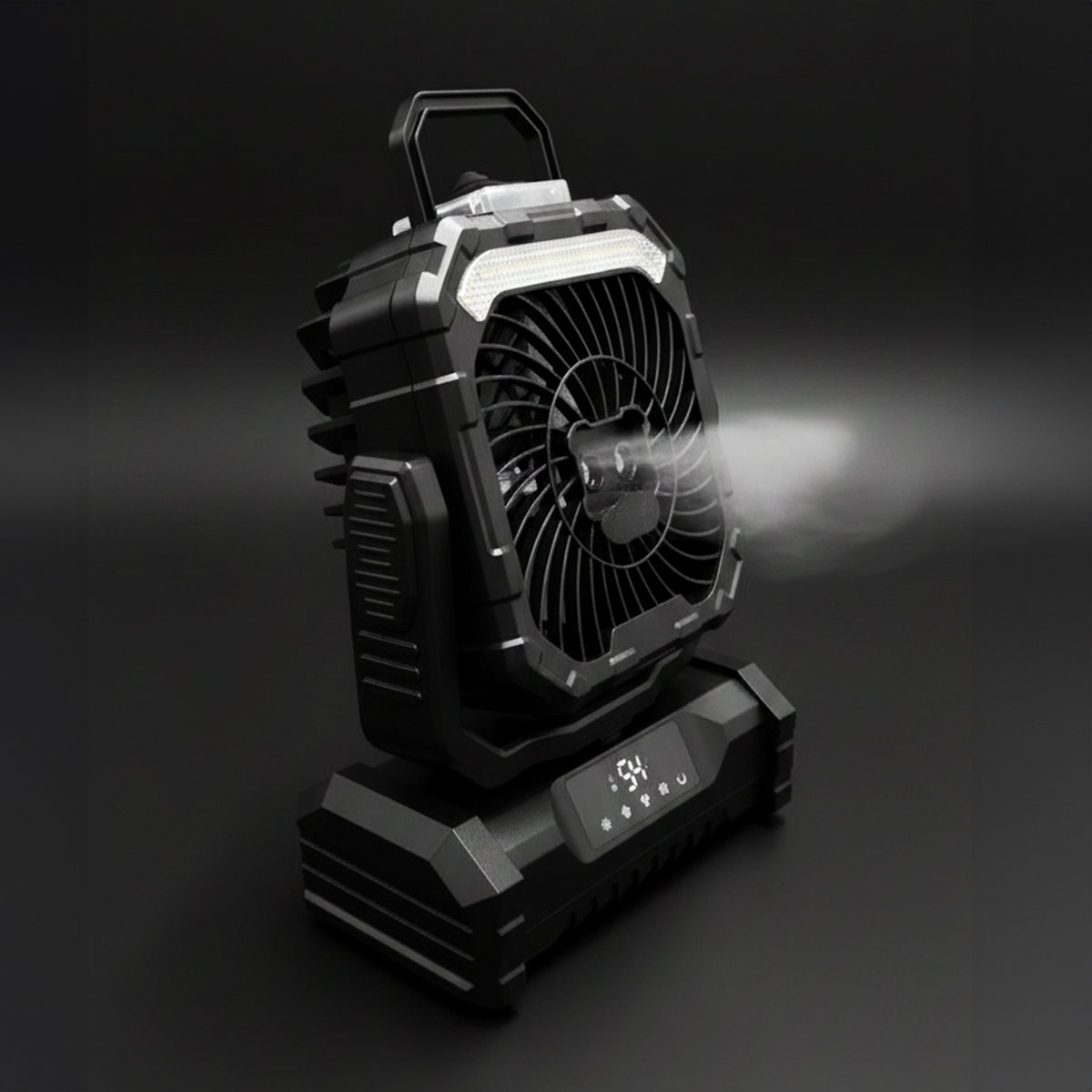 Misting Fan Camping Fan  | 20,000 mAh | Remote Control | 5 Speed Fan | 90° Rotating | Built-In LED Lantern