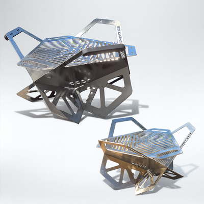 Stainless Steel Portable Camp BBQ Fire Pit - Buy 1 Get 1 Free