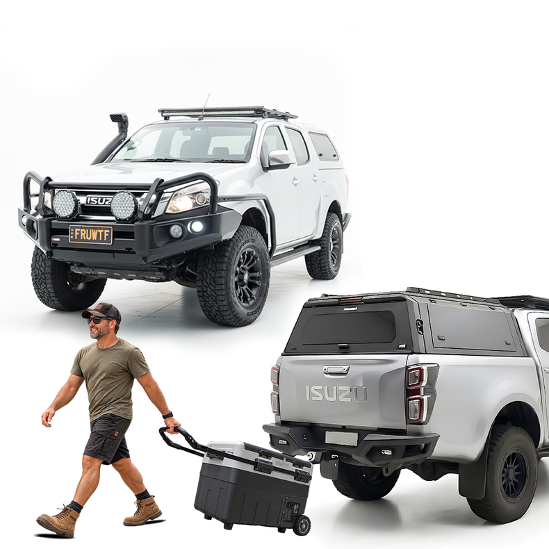 Isuzu Dmax Elite Bull Bar + Aluminium Canopy + Free 40L Fridge - Suits 06/2012 - 01/2017 Models