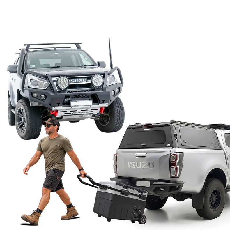 Isuzu Dmax GT Bull Bar + Aluminium Canopy + Free 40L Fridge - Suits 02/2017 - 07/2020 Models