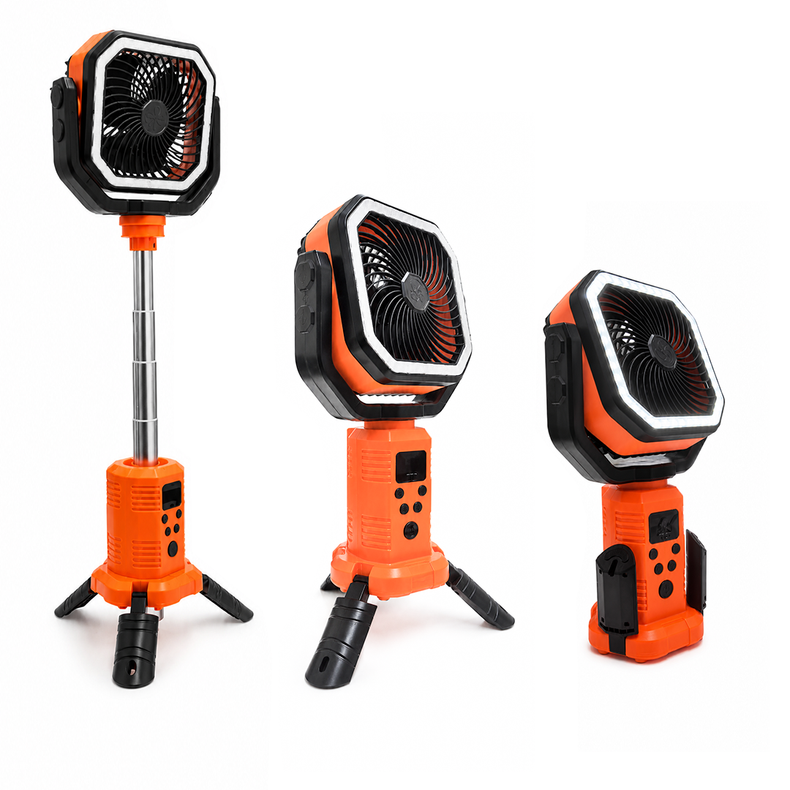 Camping Fan With Tri-Pod Stand, LED Lantern, 20,000mAh Battery