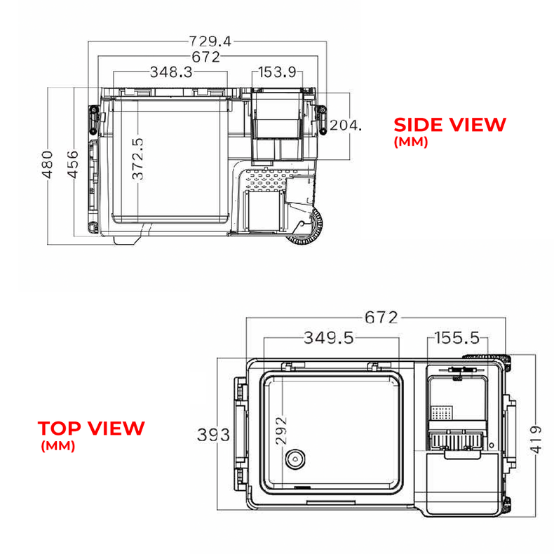 Ice Crafter 38L Portable Car Fridge - Built in Ice Maker