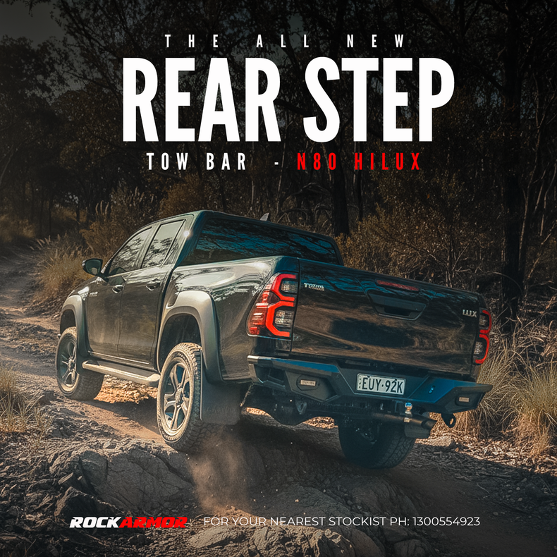 N80 Hilux Rear Step Tow Bar - Rockarmor 4x4