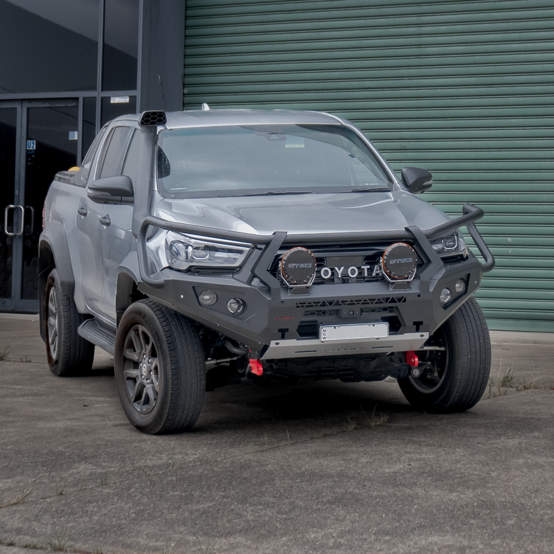 Hilux Wide Body Touring Pack Suits: GR Hilux / Rogue MY23 - Bullbar, Winch, Lights, uhf + Free Fridge