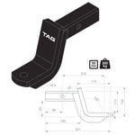 TAG Tow Ball Mount Kit for Toyota Landcruiser (08/2007 - 12/2021)