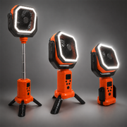 Camping Fan With Tri-Pod Stand, LED Lantern, 20,000mAh Battery