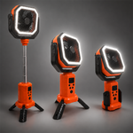 Camping Fan With Tri-Pod Stand, LED Lantern, 20,000mAh Battery